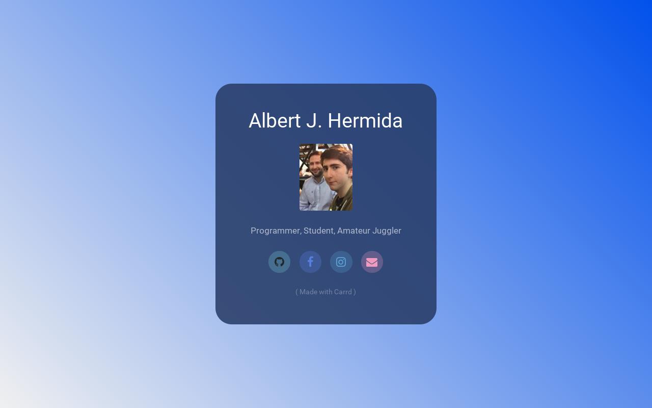 Carrd profile picture for @albert